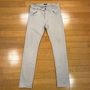 Axels Vail Colorado Mens 35 Light Tan Selvedge Slim Denim Jeans